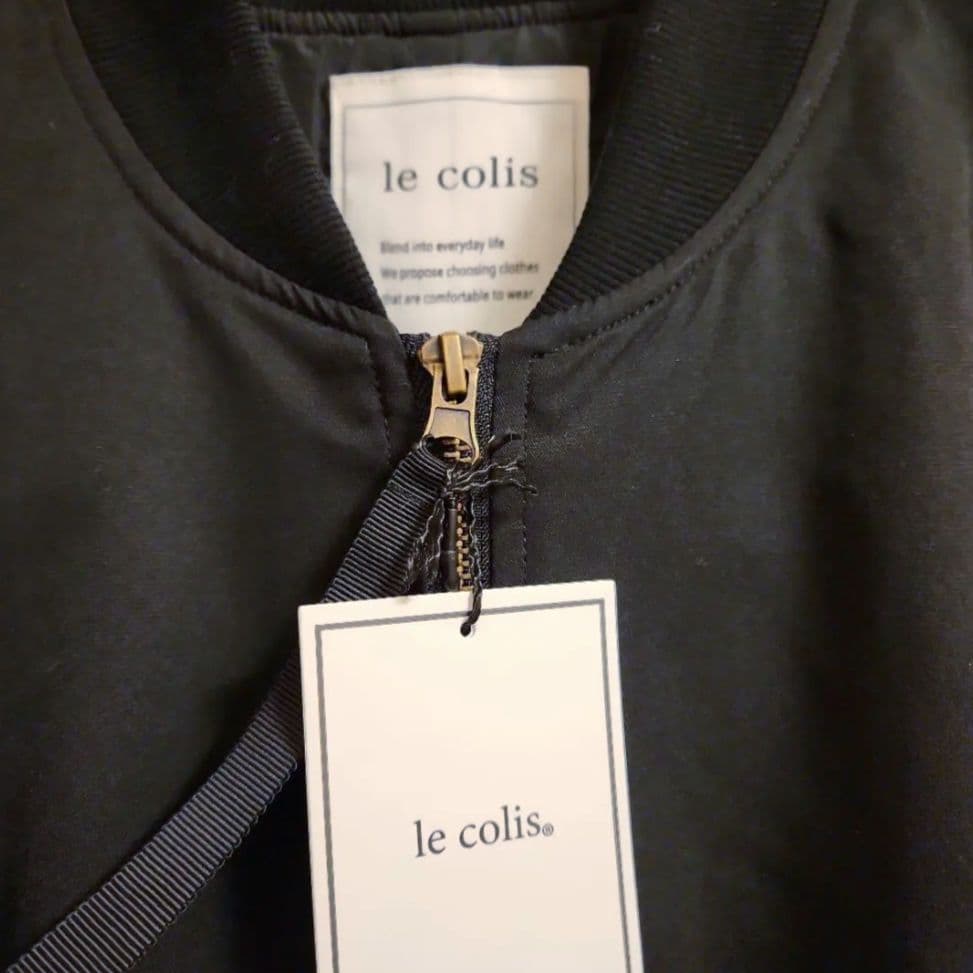 専用 美品 le colis ルコリ ツイルナイロン MA-1中綿ロングブルゾン