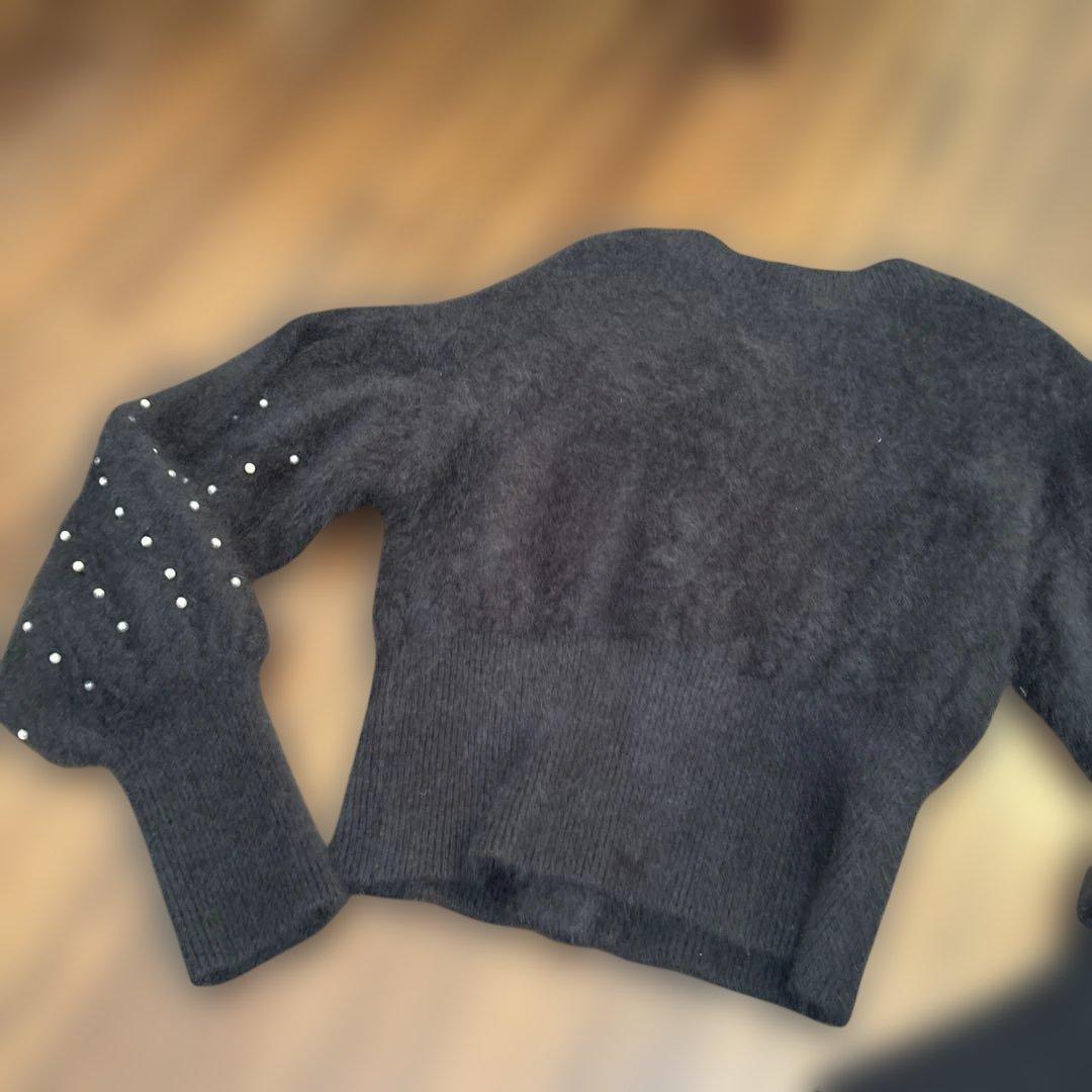 1月末まで　IENA LA BOUCLE シャギーパールカーディガン