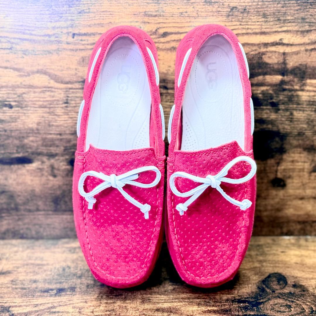 ☆即発 UGG 2WAY スエードドライビングシューズ 赤 26cm ローファ