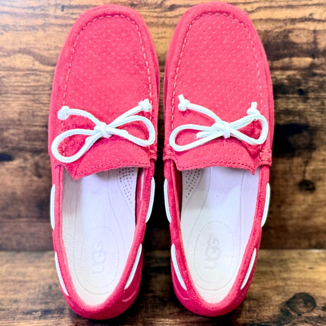 ☆即発 UGG 2WAY スエードドライビングシューズ 赤 26cm ローファ
