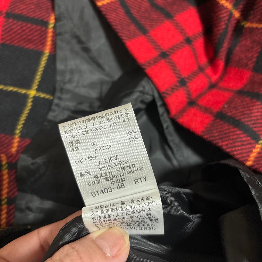 ブルーレーベルクレストブリッジ　チェックノースリーブワンピース　大きいサイズ40