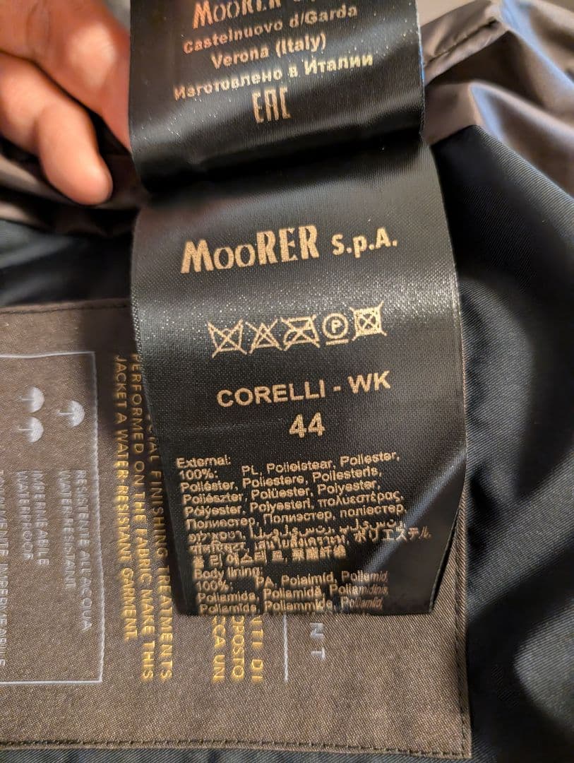 ジャケット・アウター MOORER CORELLI WK NERO 44