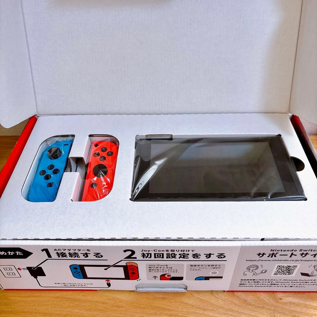 【美品】 バッテリー強化型 Nintendo Switch 本体 赤青