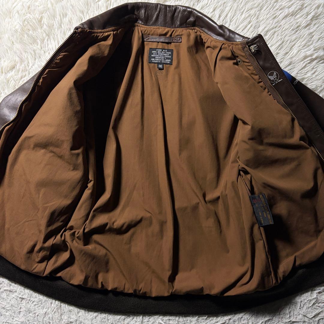 【雰囲気抜群】中田商店　フライトジャケット　A-2 馬革　ブラウン　36