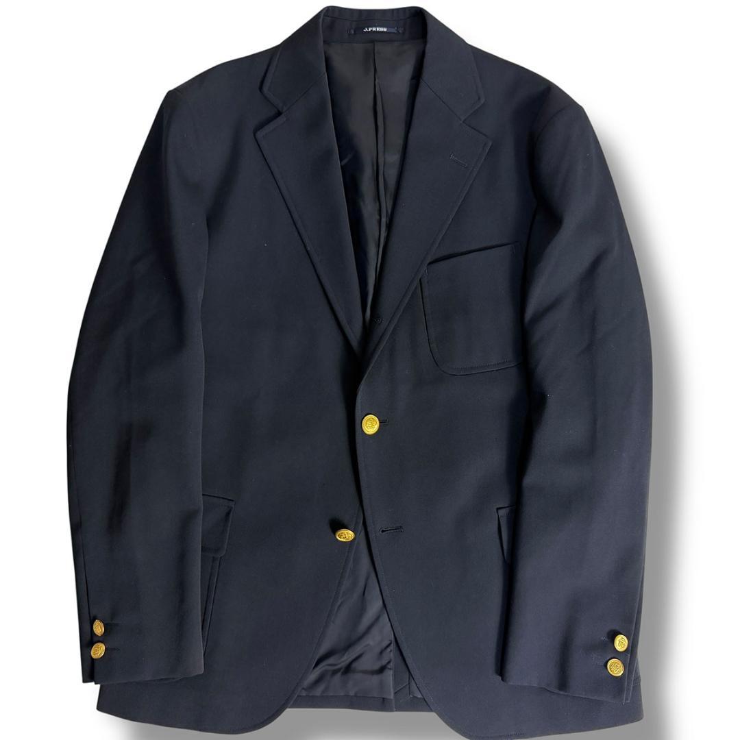 J3566 美品 Jプレス 21SS 金ボタン 紺ブレザー 36 J.PRESS