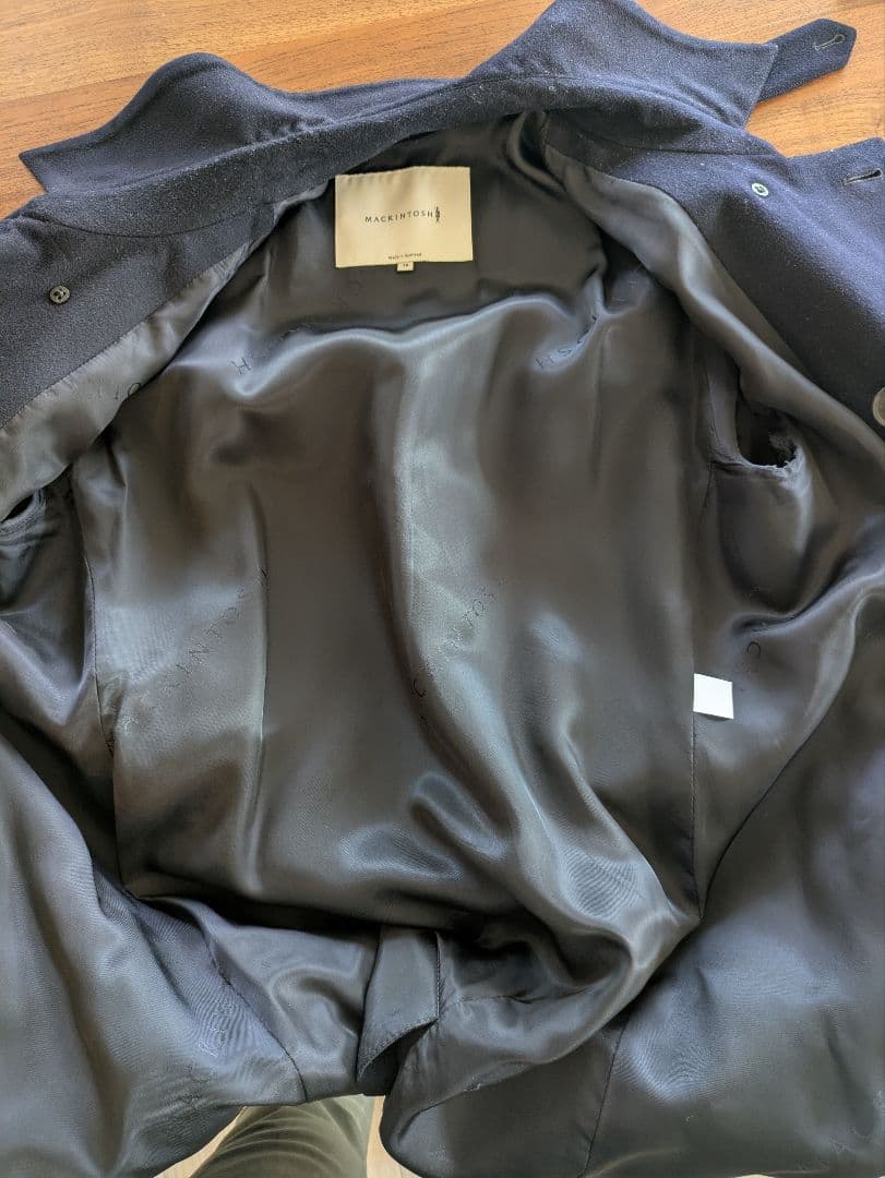 MACKINTOSH ネイビー トレンチコート 38　MONKTON