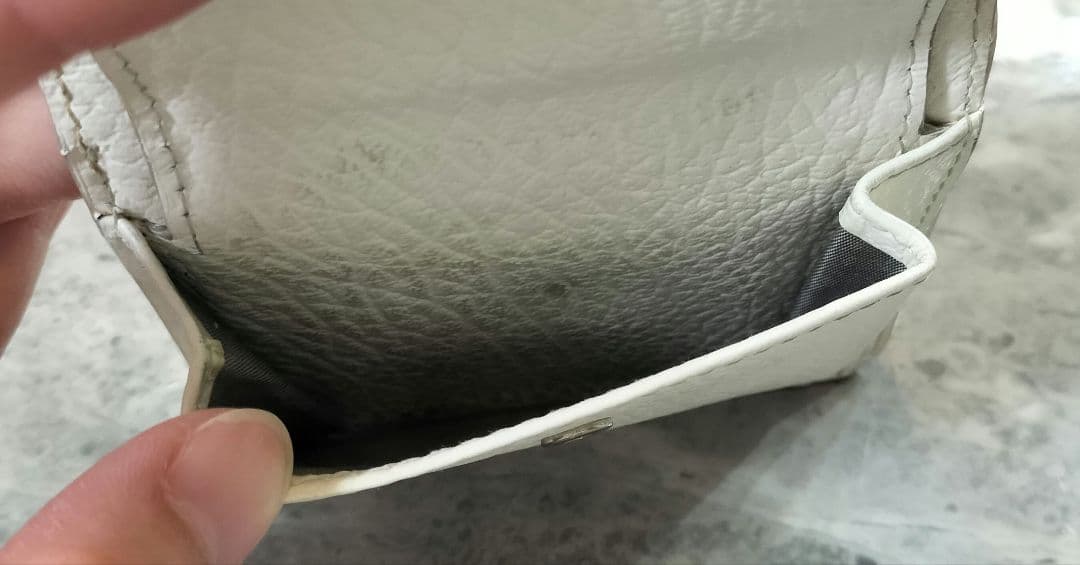 Maison Margiela メゾンマルジェラ ホワイト レザー 二つ折り財布