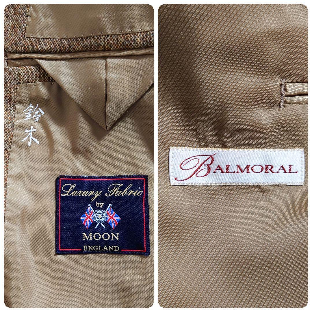 バルモラル✕MOON生地　英国生地　テーラードジャケット　総裏　ベージュ　M相当