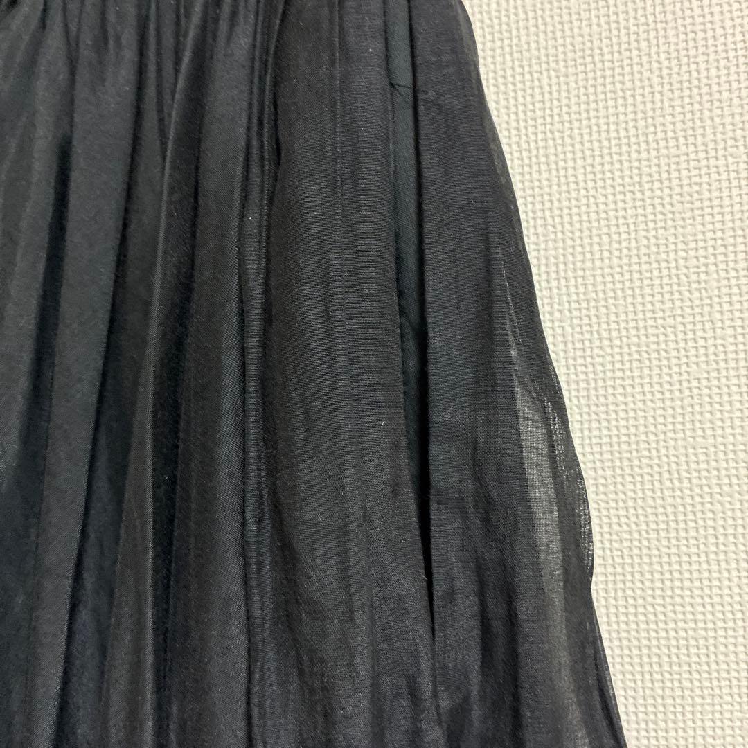 フォクシー　シアーサーキュラー　スカート　ブラック　38