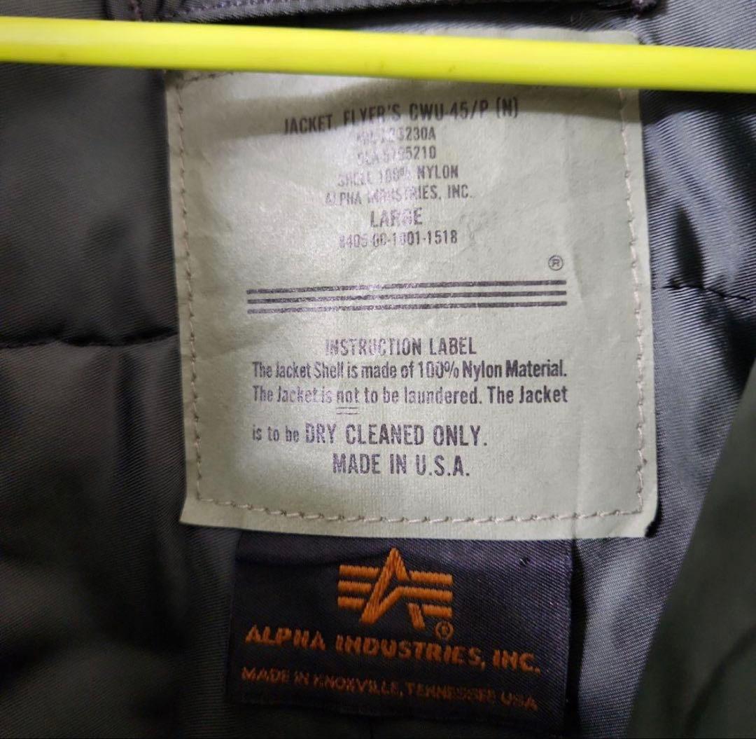 ALPHA INDUSTRIES CWU-45/P フライトジャケット USA製