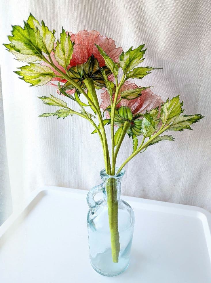 牡丹の花　　　アメリカンフラワー　（ディップフラワー）