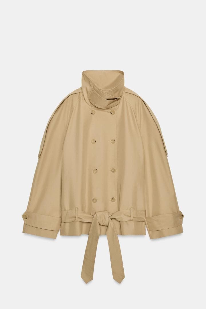 ZARA ショート丈ハイネックトレンチコートMサイズ