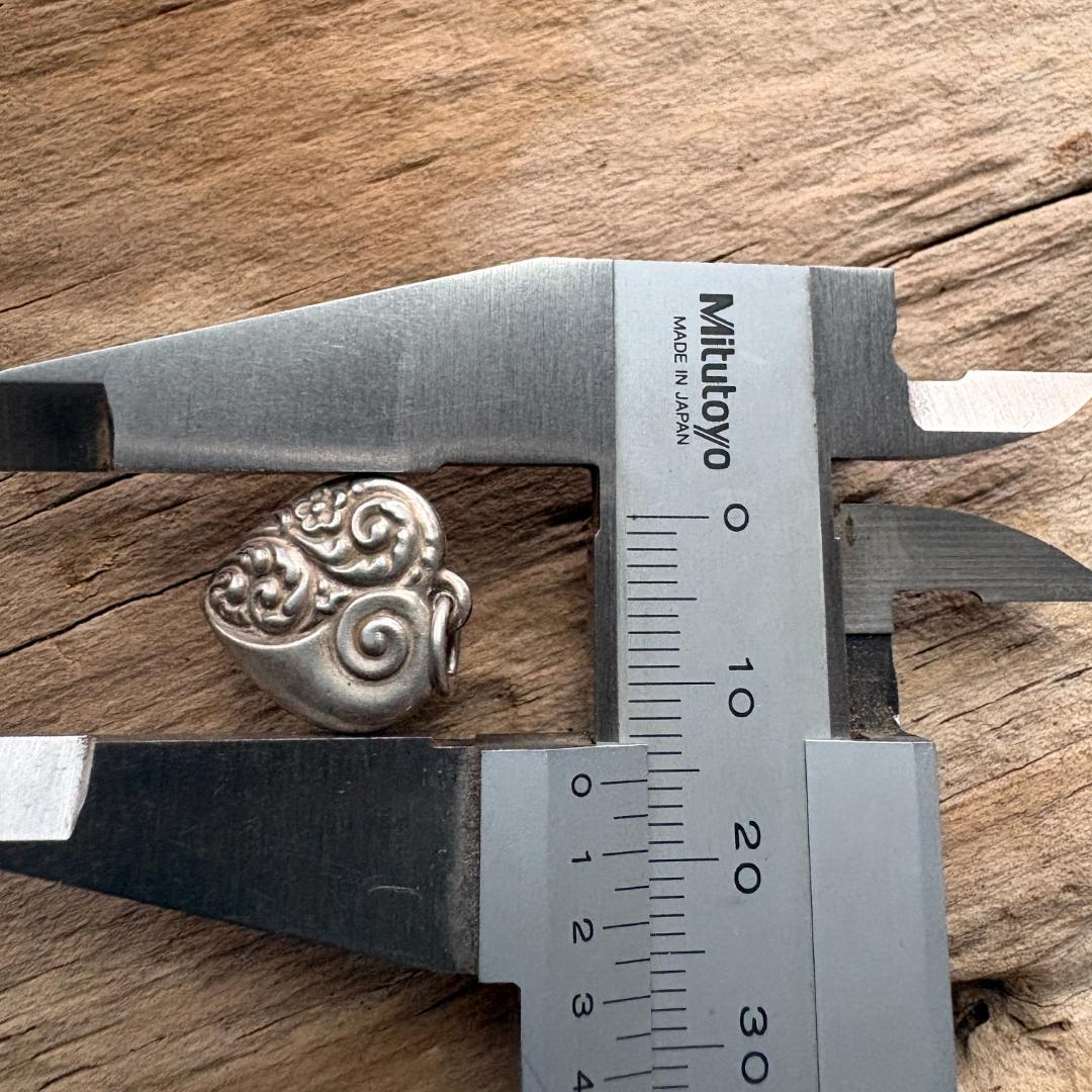 スウィートハートジュエリー　40s WW2　シルバー　勿忘草　花　渦巻き
