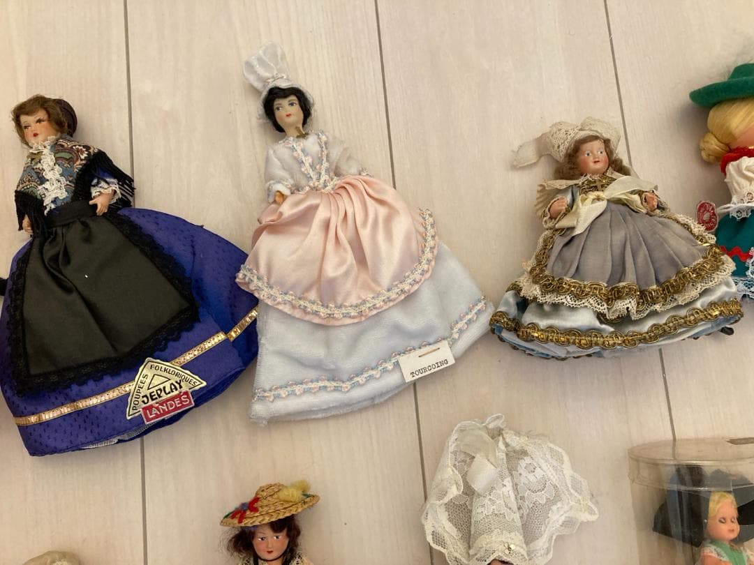 ★美品新品★仏直輸入★22個★フランス人形★セルロイド★衣装美★プチコラン有