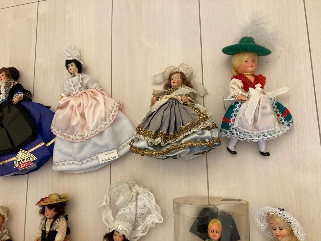 ★美品新品★仏直輸入★22個★フランス人形★セルロイド★衣装美★プチコラン有