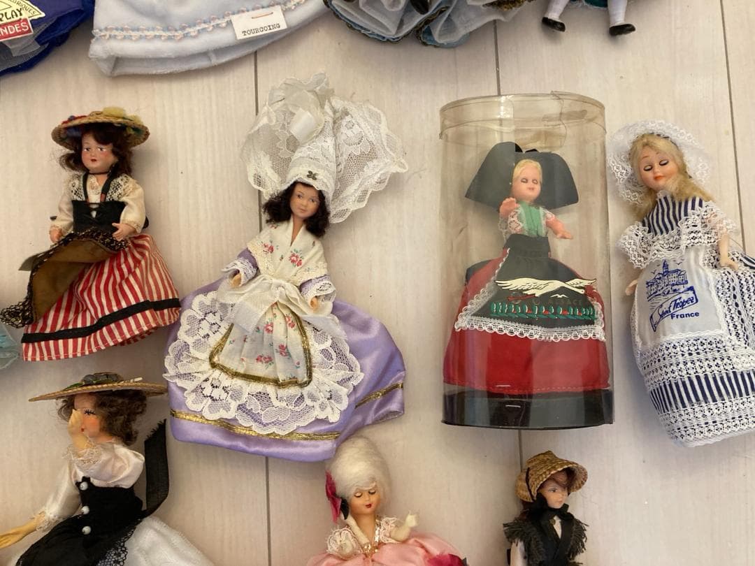★美品新品★仏直輸入★22個★フランス人形★セルロイド★衣装美★プチコラン有