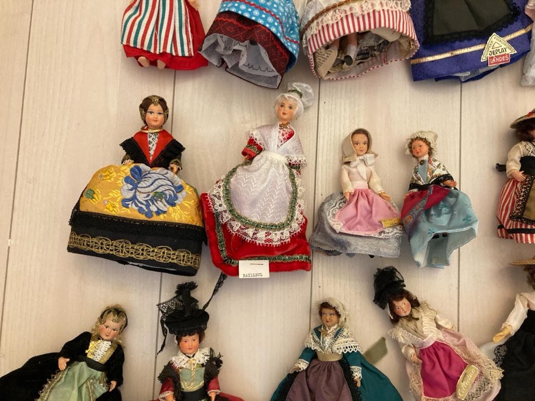 ★美品新品★仏直輸入★22個★フランス人形★セルロイド★衣装美★プチコラン有