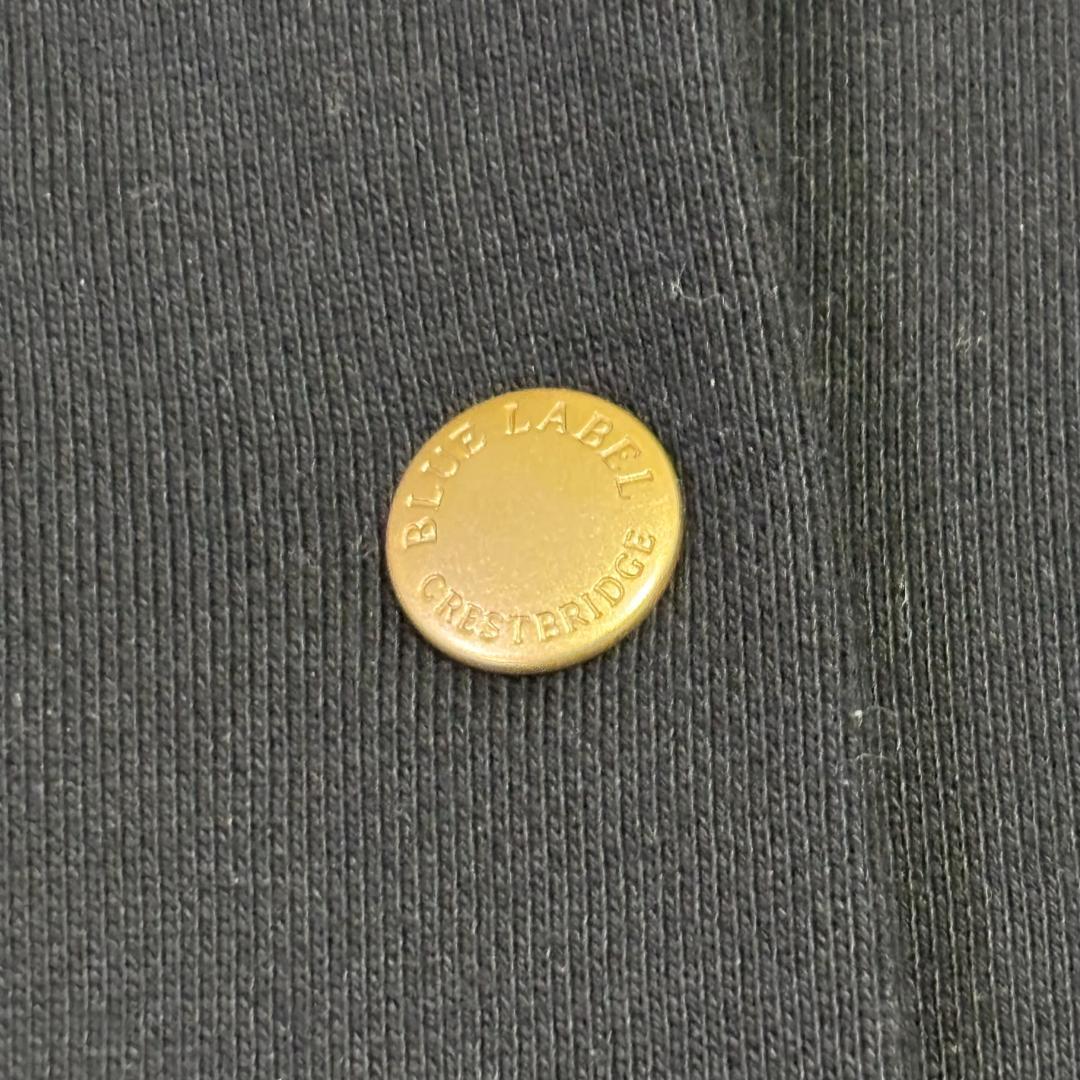 ブルーレーベルクレストブリッジ 金ボタン チェック カーディガン