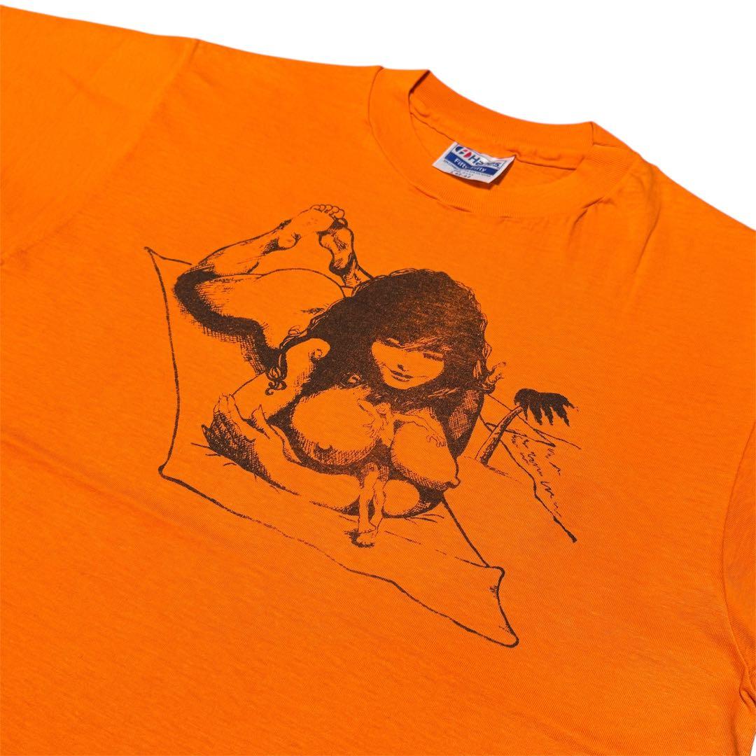 【L】80s ビンテージ Tシャツ アートT ピンナップガール 古着 USA