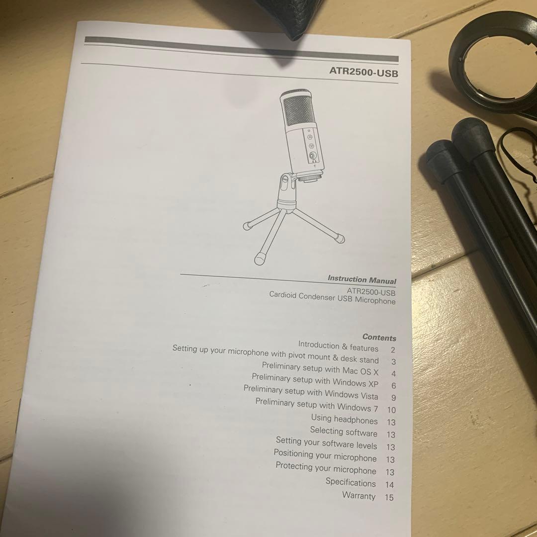audio-technica ATR2500-USB コンデンサーマイク