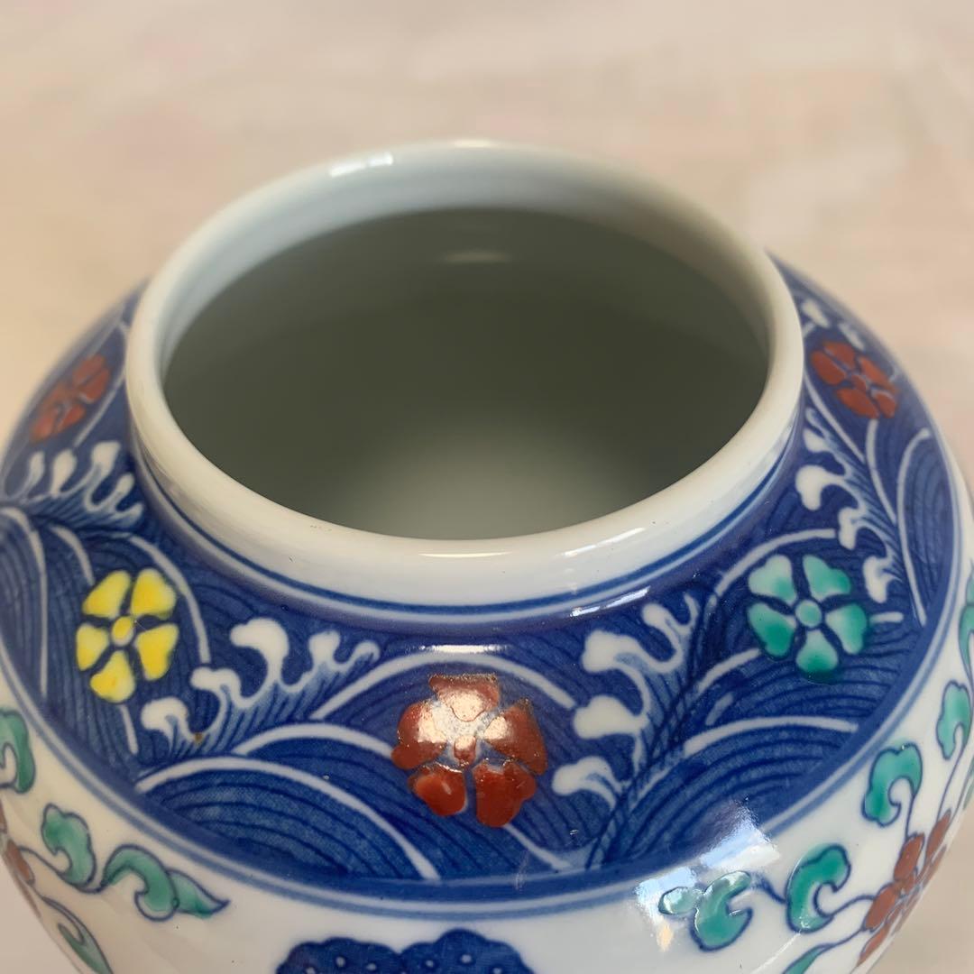 中国美術　豆彩壺　茶入　花瓶　煎茶道具　大明成化　景徳鎮
