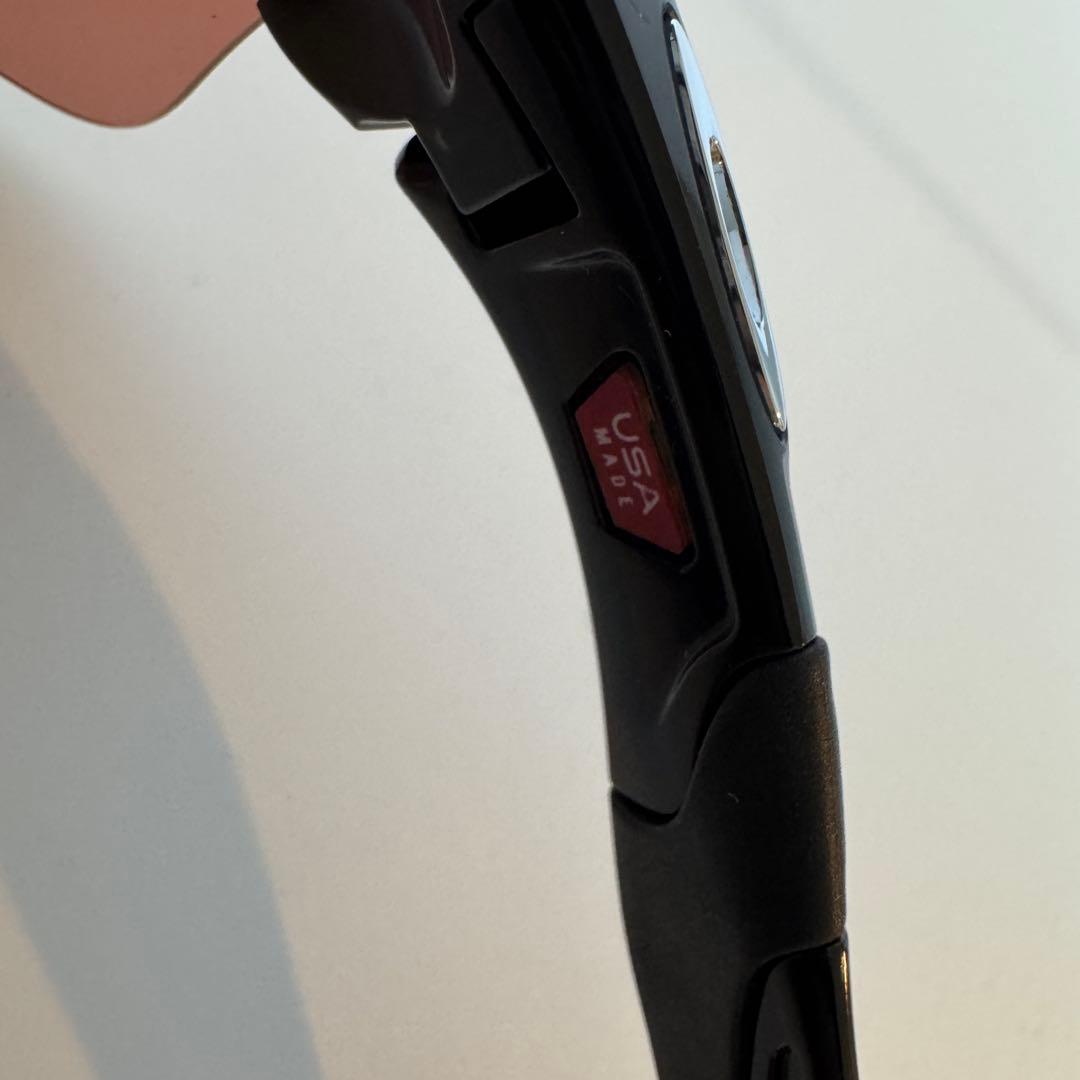 OAKLEY ブラックフレーム ピンクレンズ サングラス 袋付き