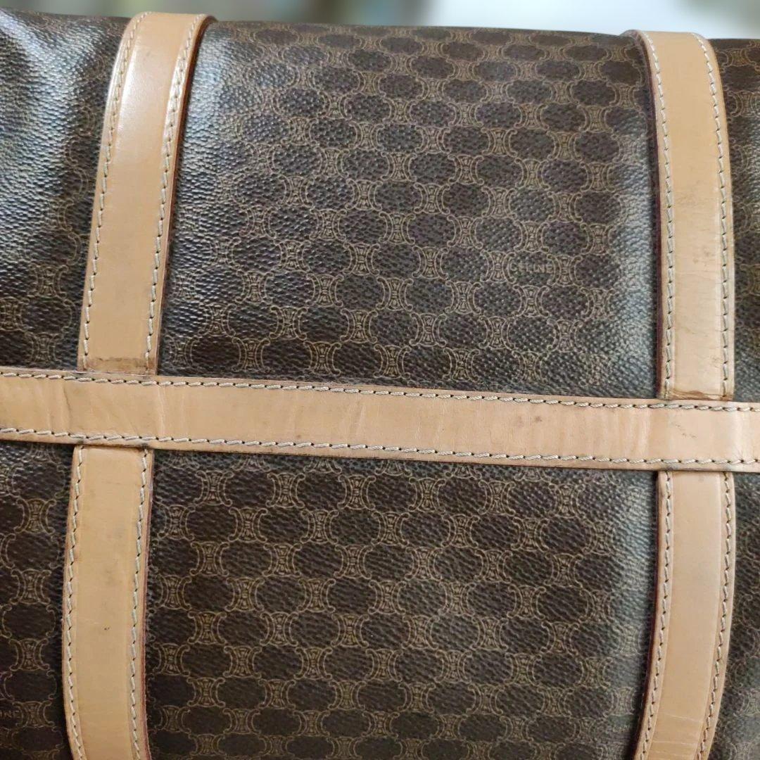 CELINE ダークブラウン ボストンバッグ
