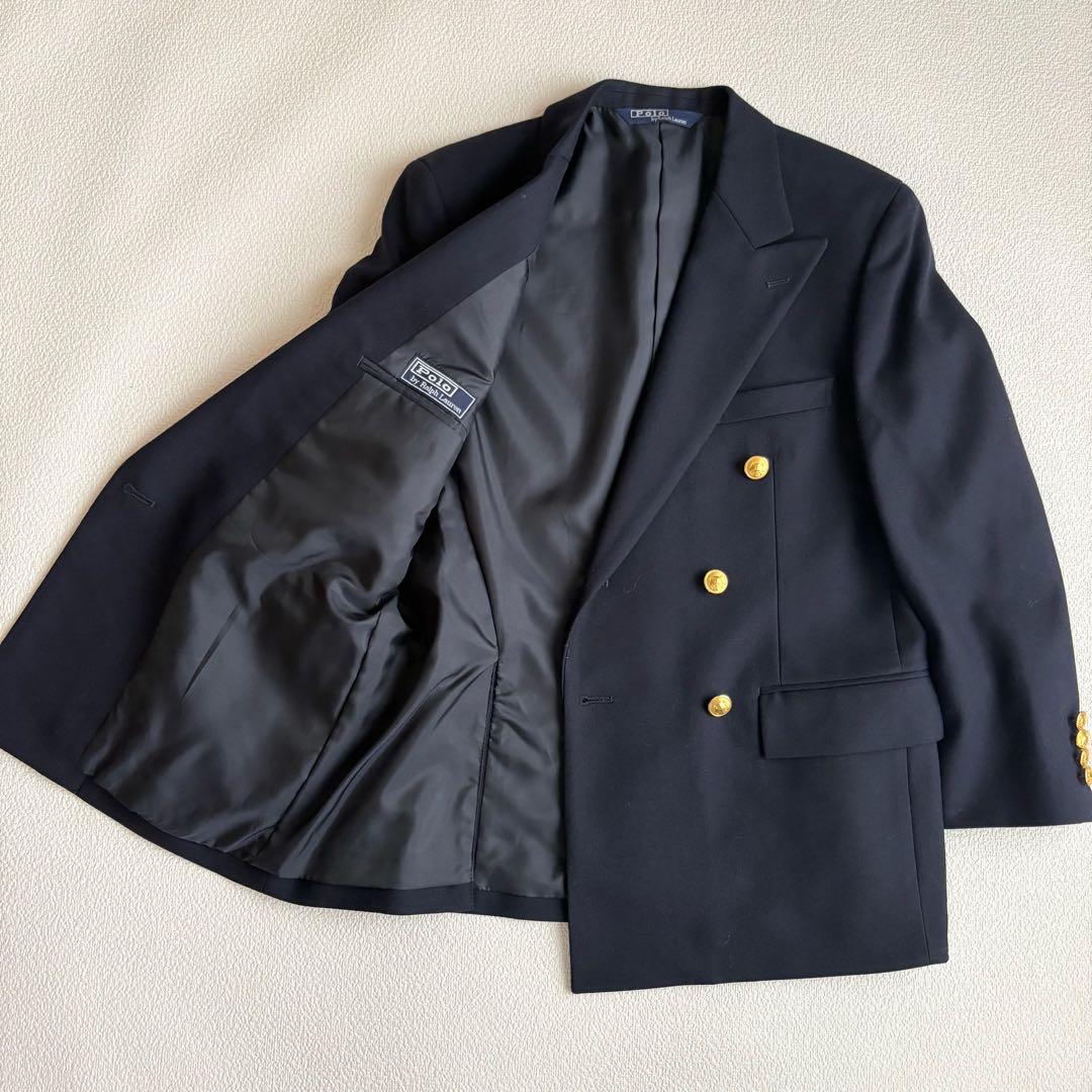 Polo by Ralph Lauren 紺ブレ150 ジャケット金ボタンS