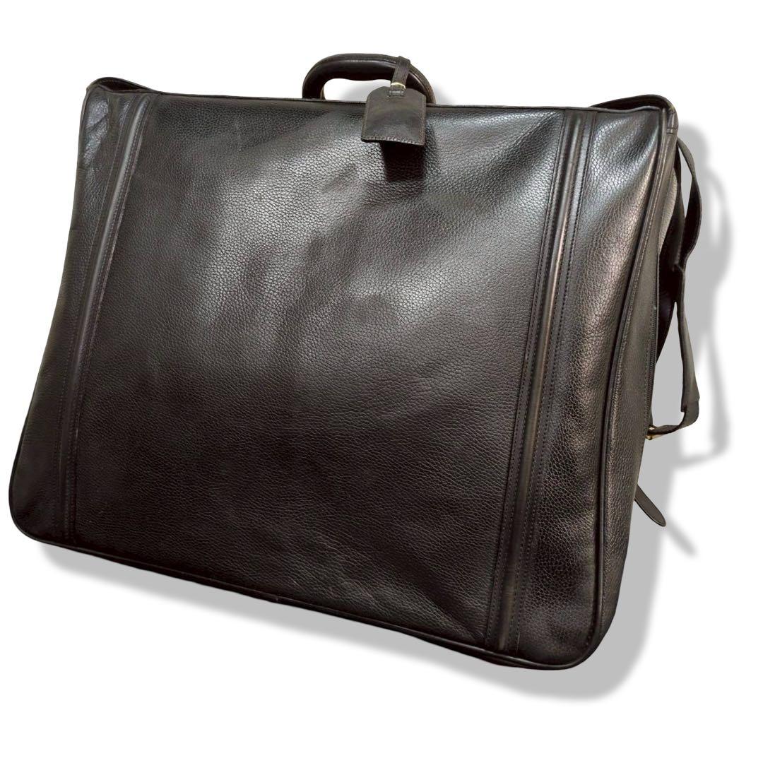 BALLY　2way ガーメントバッグ　ブラック　オールレザー　大容量　y2k
