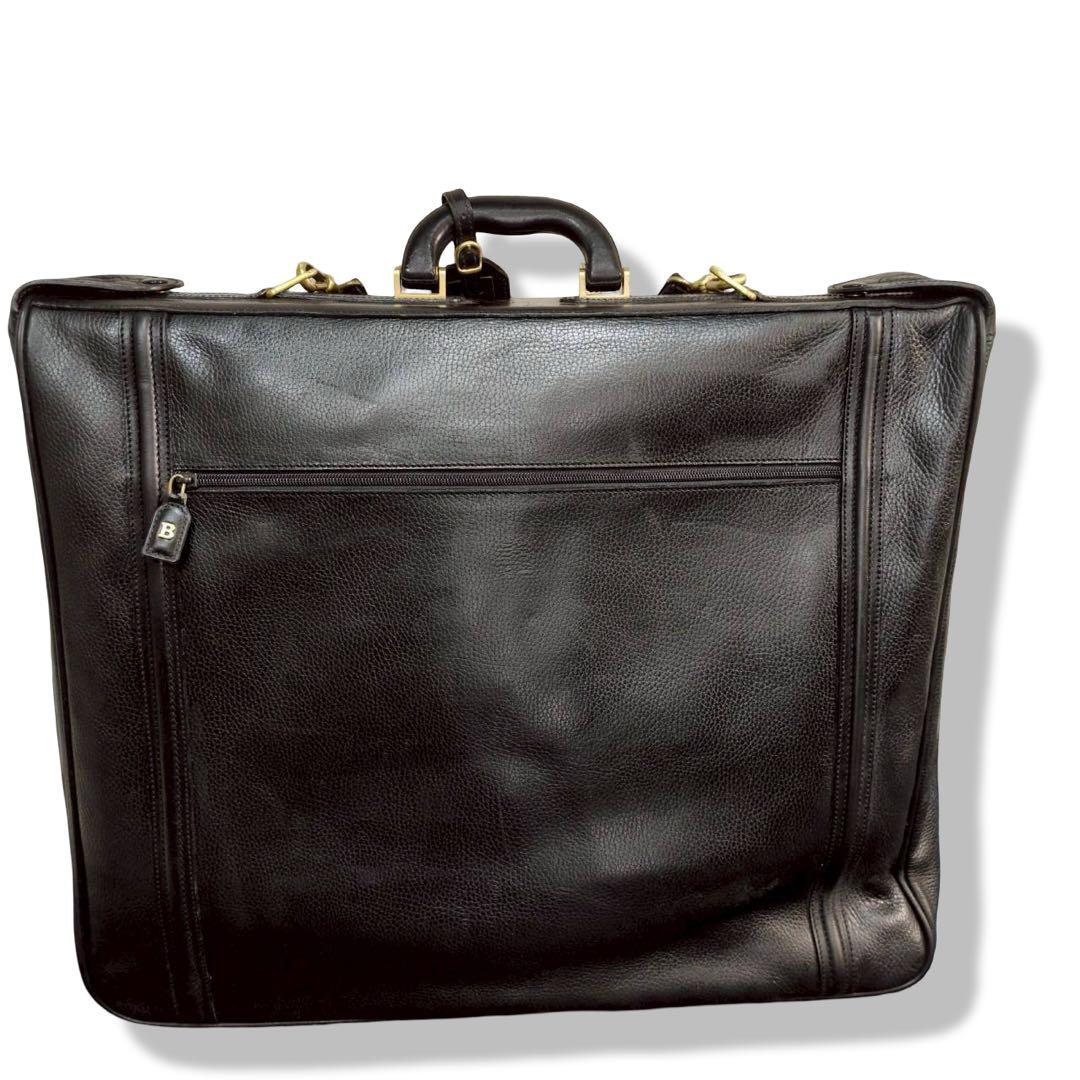 BALLY　2way ガーメントバッグ　ブラック　オールレザー　大容量　y2k