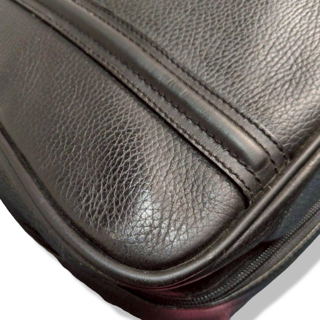 BALLY　2way ガーメントバッグ　ブラック　オールレザー　大容量　y2k