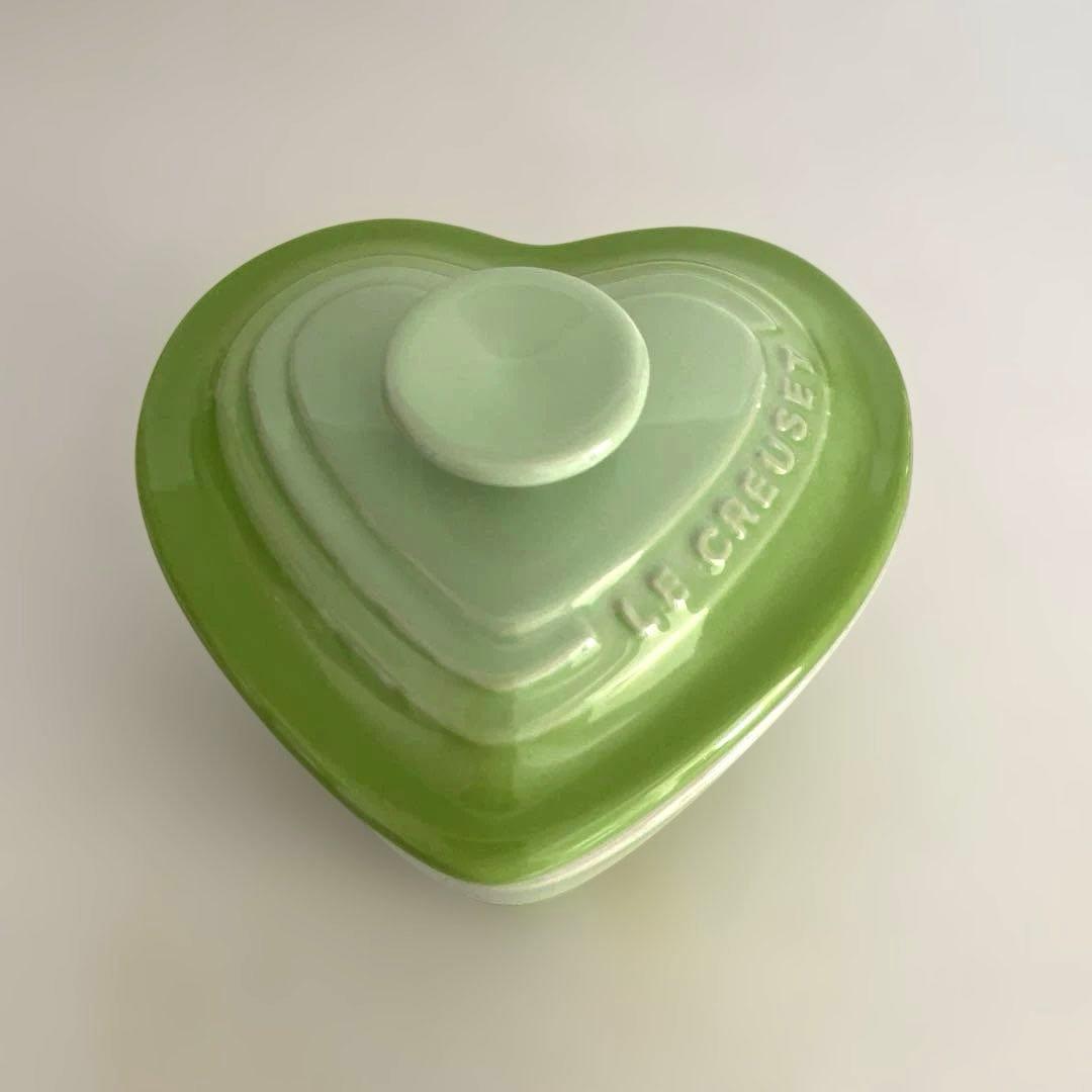 LE CREUSET ハート型鍋 レッド　ダムール&ハート型ココット　グリーン