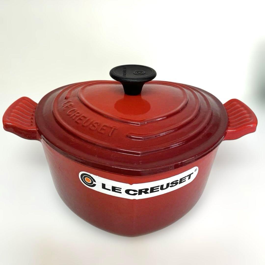 LE CREUSET ハート型鍋 レッド　ダムール&ハート型ココット　グリーン