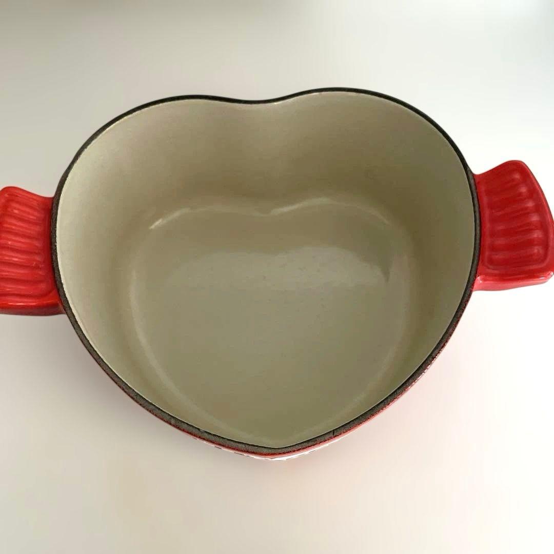 LE CREUSET ハート型鍋 レッド　ダムール&ハート型ココット　グリーン