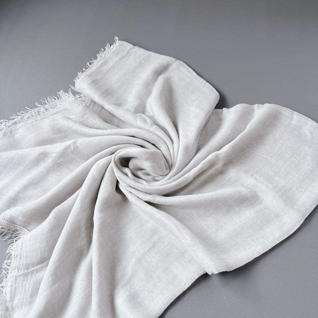 美品✨Faliero Sarti カシミヤ　ストール　大判　イタリア製　グレー