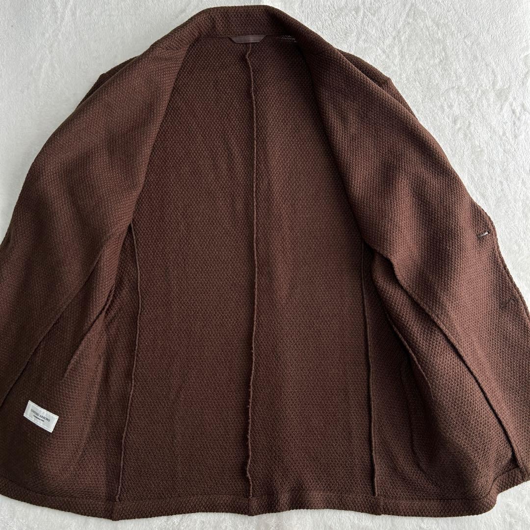 美品ユナイテッドアローズ バスケット ウール ジャージー ニットジャケット L