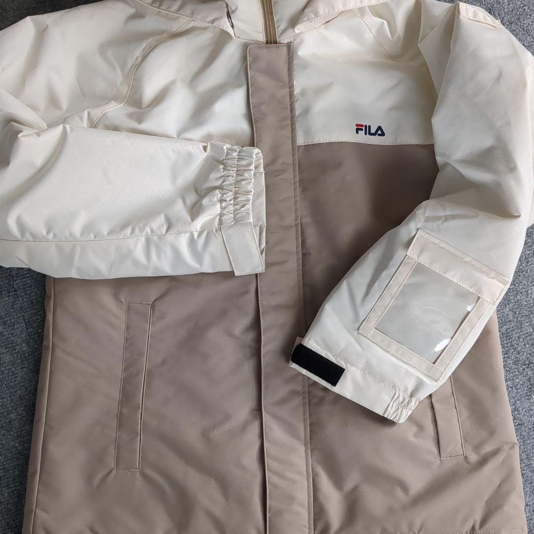 FILA スキーウェア 150cm オフホワイト ベージュ　ブラック 上下セット