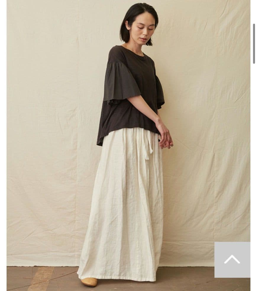 イクナ　スズキタカユキ flared-sleeve　t-shirt グレー
