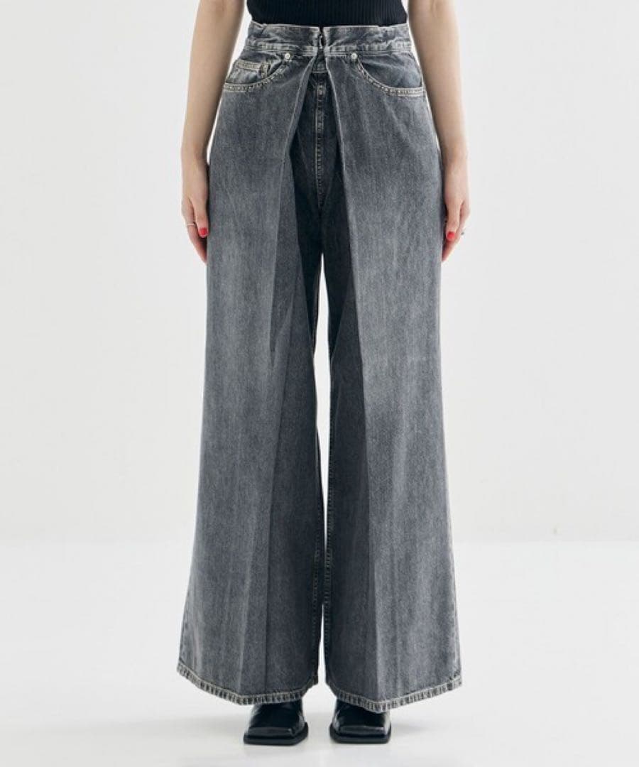 ☆ JOHN LAWRENCE SULLIVANWASHED デニムワイドパンツ