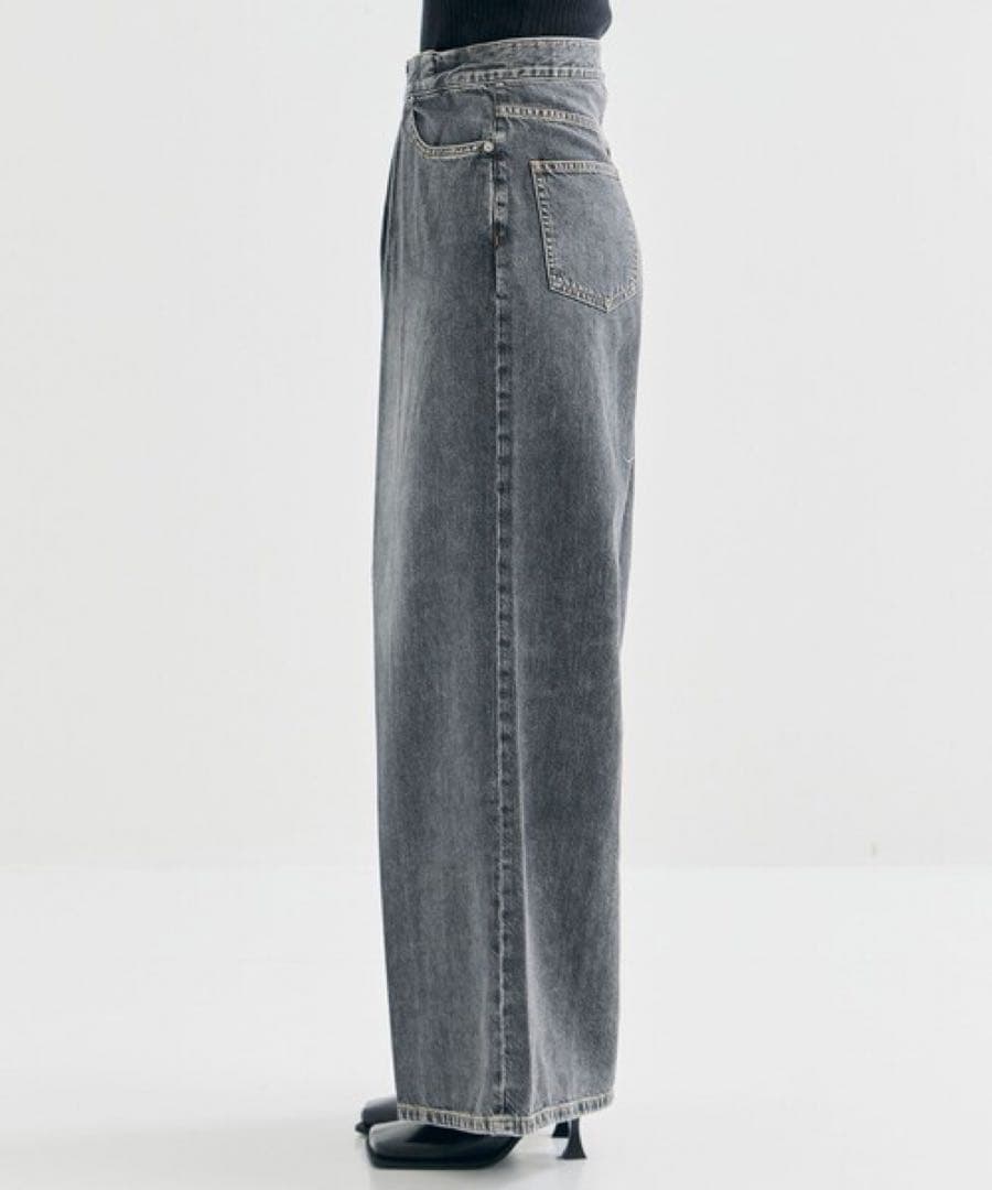 ☆ JOHN LAWRENCE SULLIVANWASHED デニムワイドパンツ
