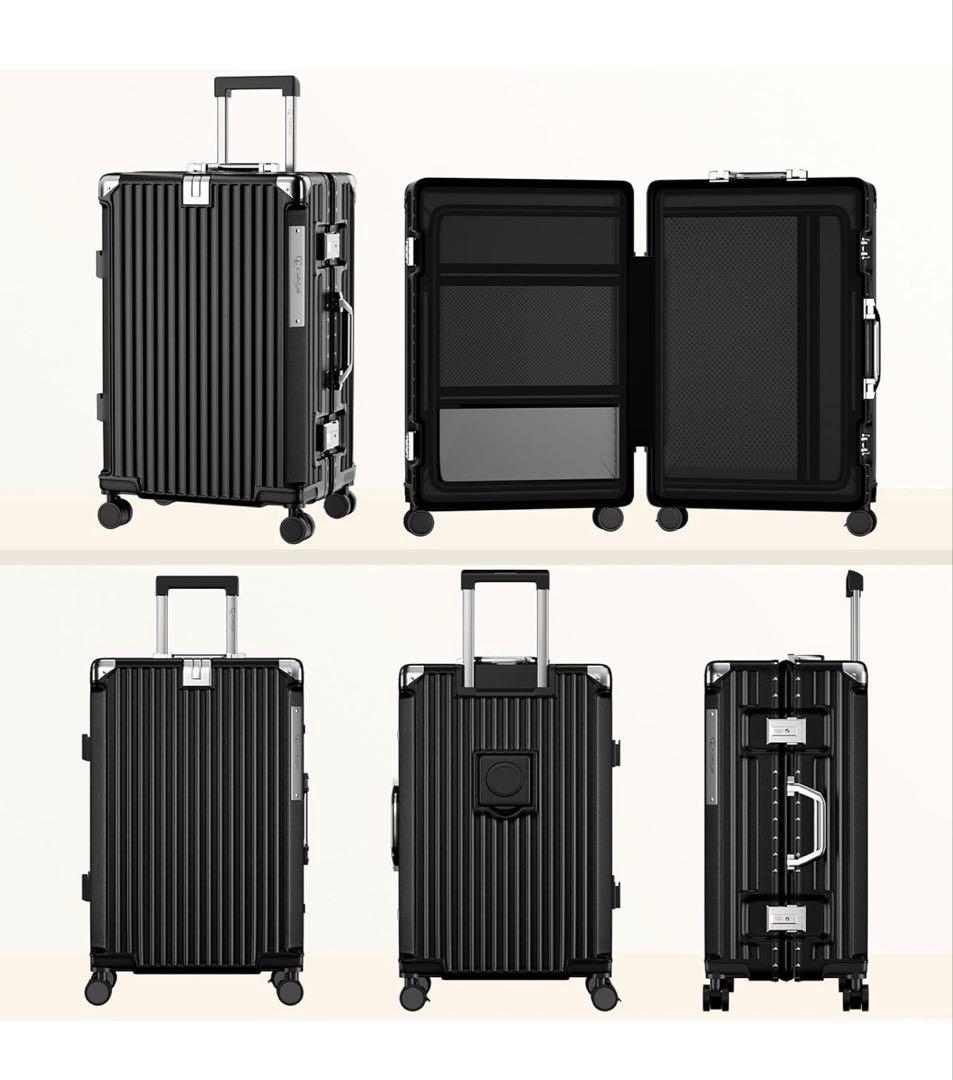 ✨新品未使用品✨ColoLifeスーツケース 機内持ち込み アルミ ブラックM