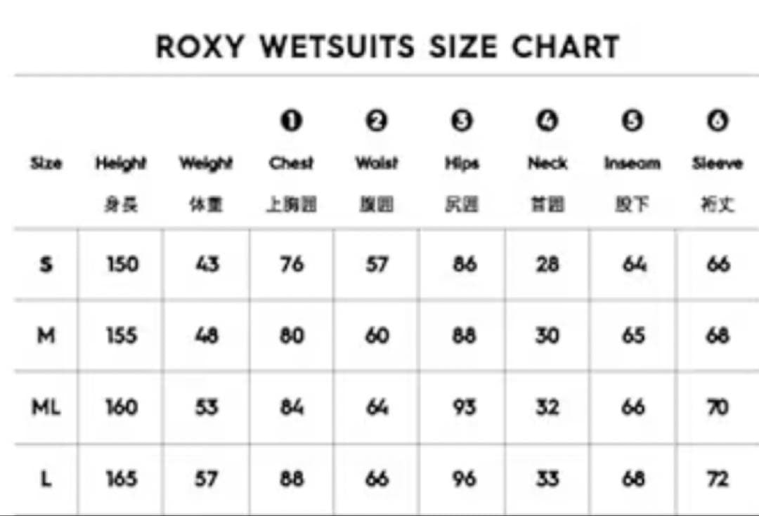 ROXY⭐️MLサイズウェットフルスーツ3/3㎜レディース