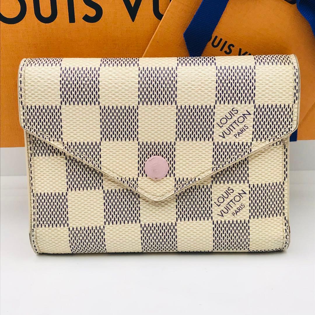 極美品✨ダミエ アズール ポルトフォイユ ヴィクトリーヌ 折り財布 ルイヴィトン