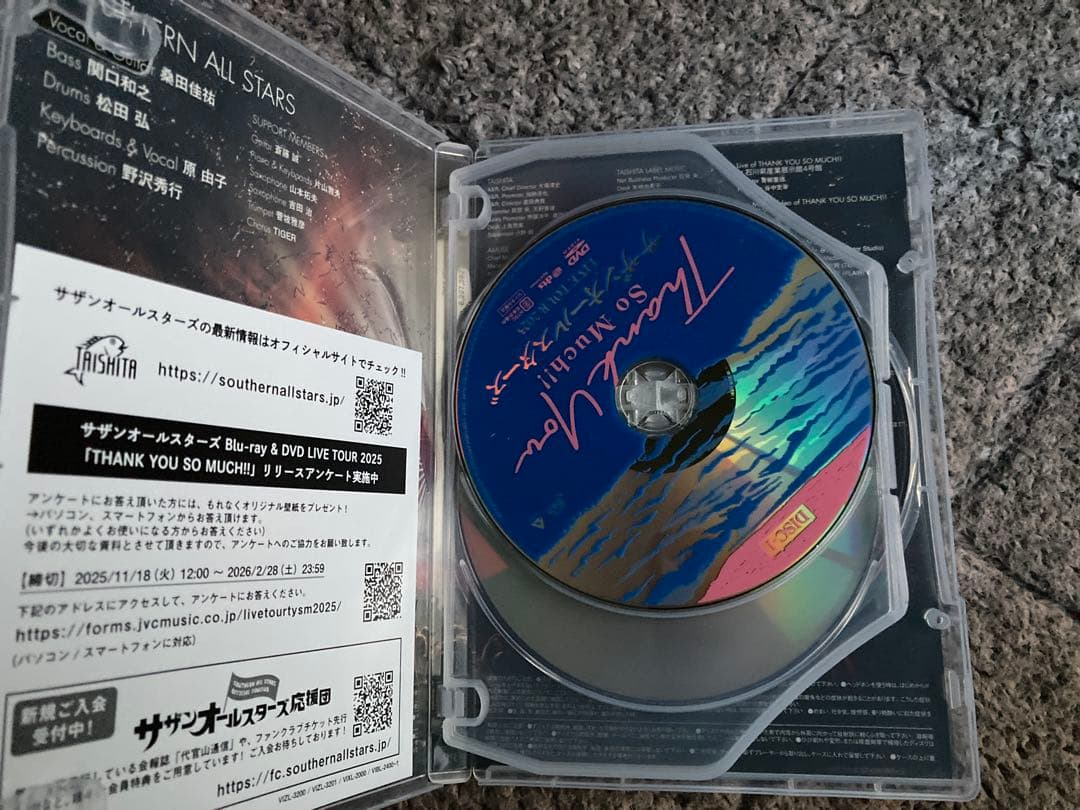 ライブ本編DVDのみ　サザンオールスターズ　THANK YOU so much