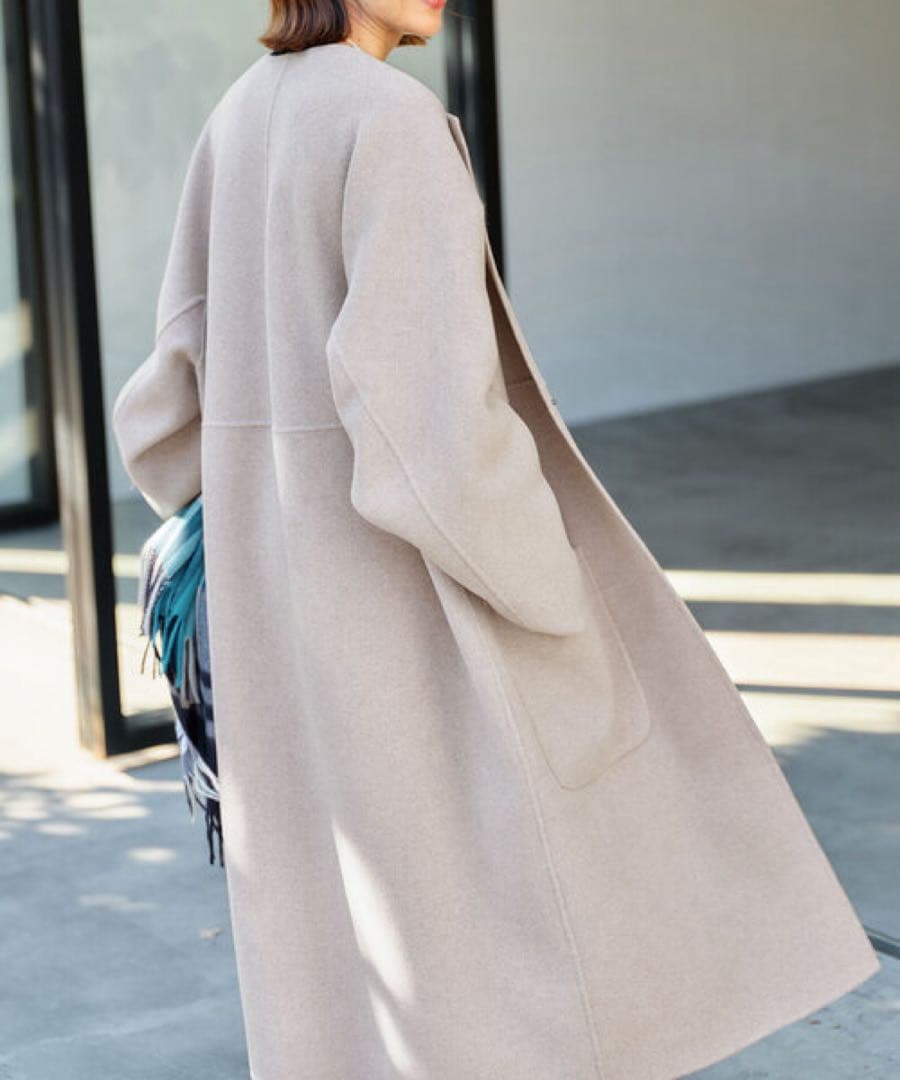 IENA 《追加》ノンミュールジングウールリバーコート ¥60,500