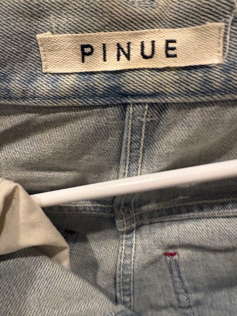 pinue サイドラインデニムパンツ