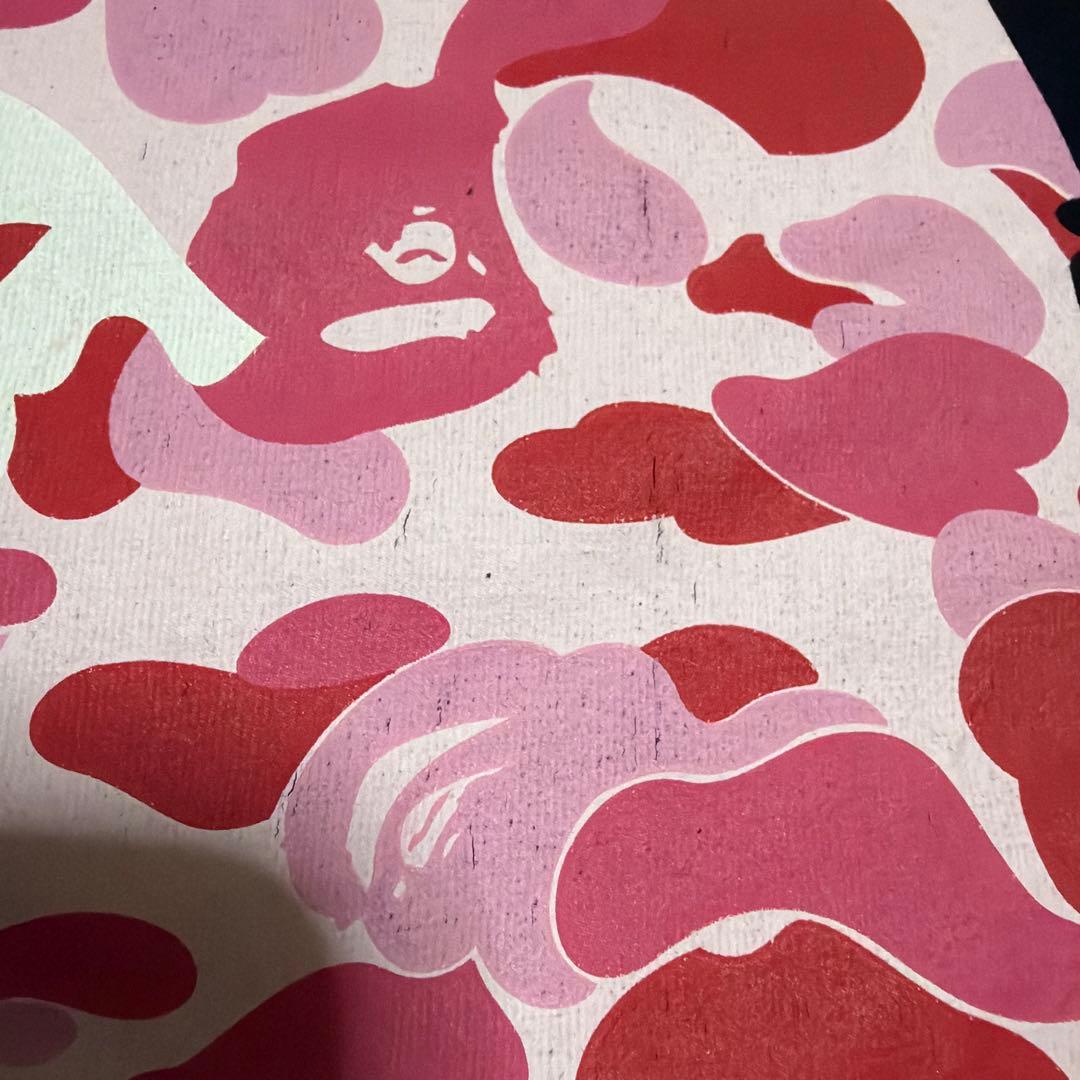 A BATHING APE BAPE PINK CAMO HEAD tシャツ M
