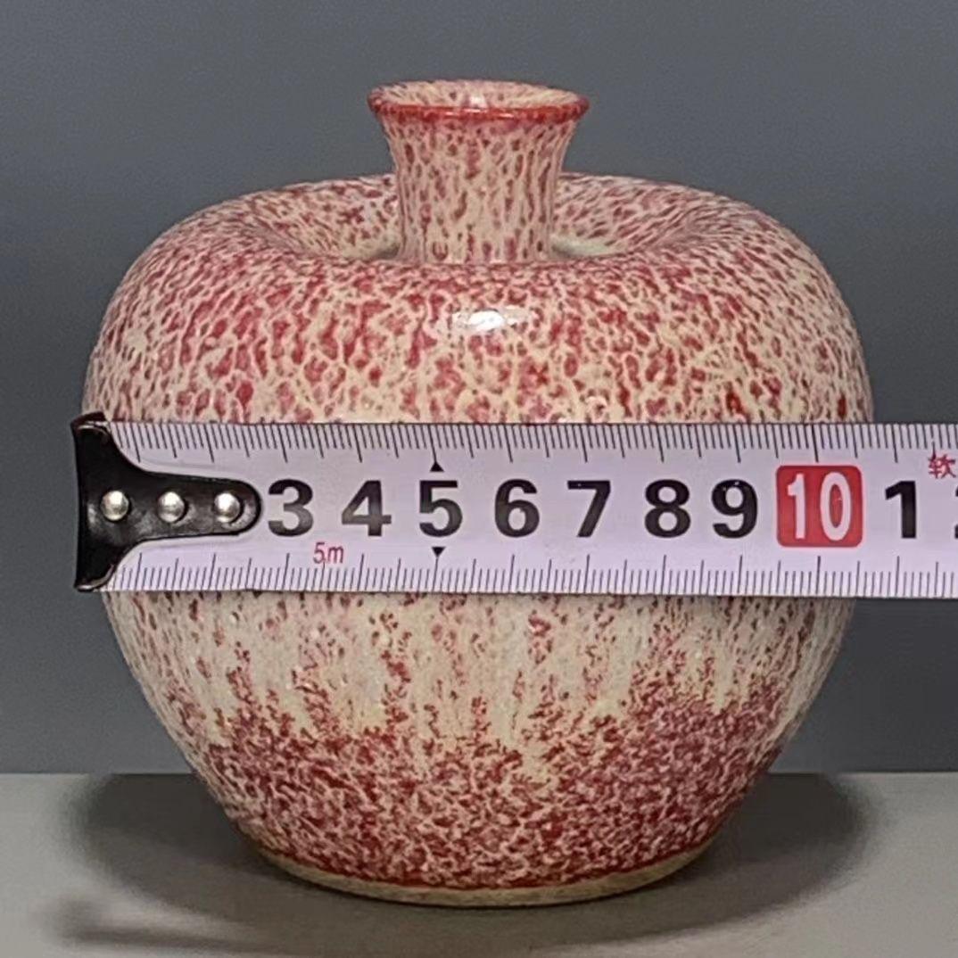 大清雍正窯変釉苹果尊賞瓶 景徳鎮 陶磁器 装飾品 現代工芸品 美術品 置物