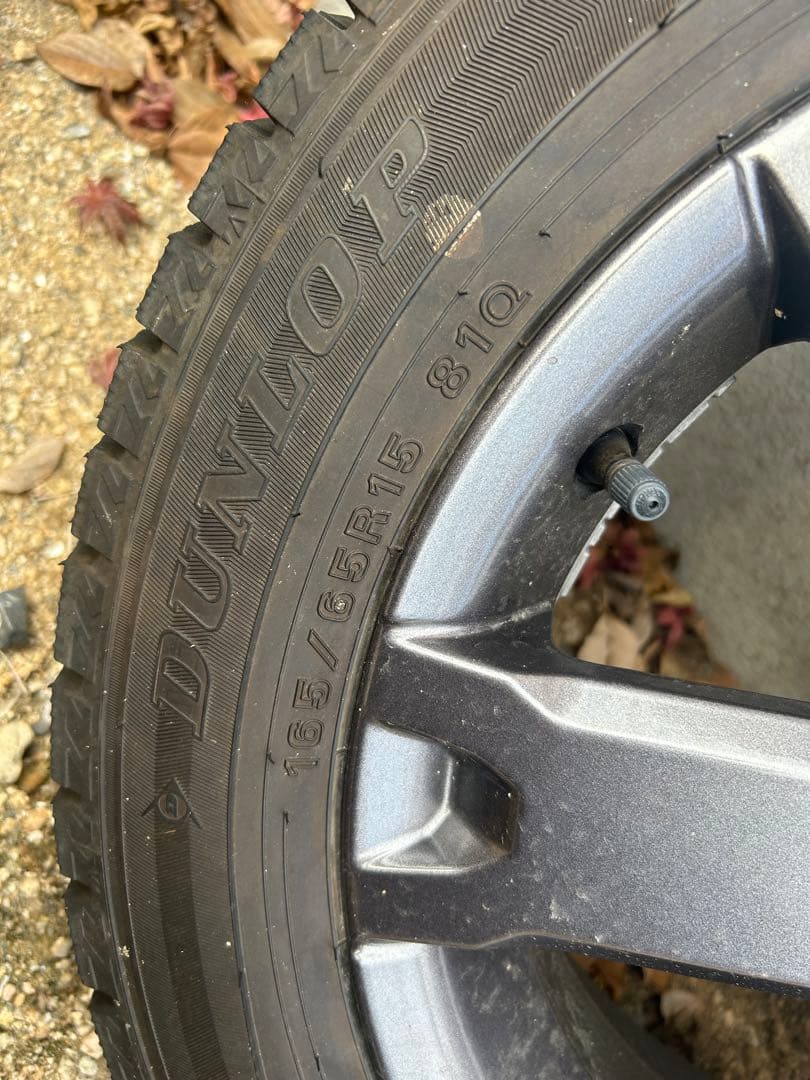 DUNLOP スタッドレスタイヤ 165/15 65スポークホイールセット