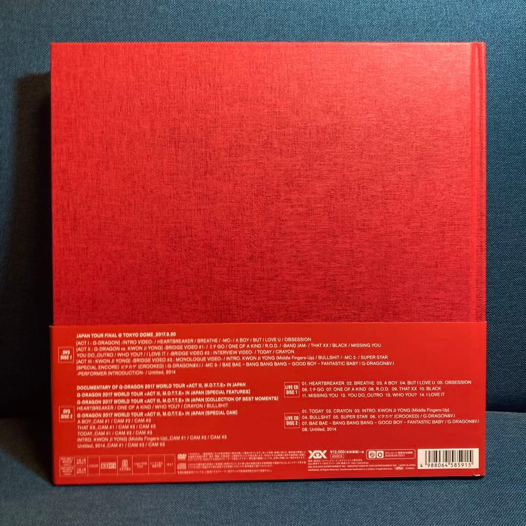 G-DRAGON 2017 ACTⅢ MOTTE DVD 初回生産限定版